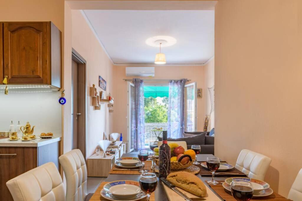 Bright Newly Renovated Apt Near Beach & Center+Ac Anemomylos Екстер'єр фото
